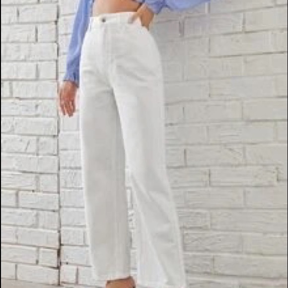 SHEIN Denim - 3/$30☘️ White high rise straight jeans XS